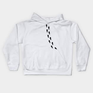 foot steps Kids Hoodie